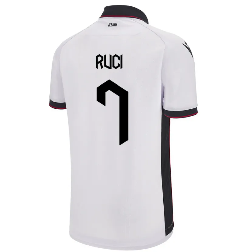 Danxen Kid Albania Flamur Ruci #7 White Away Jersey 24-26 T-Shirt