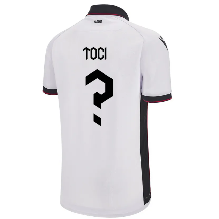 Danxen Kid Albania Eljon Toci #0 White Away Jersey 24-26 T-Shirt