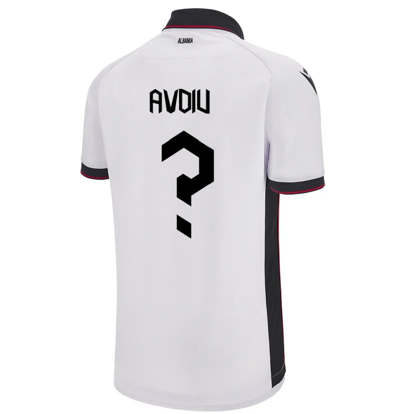 Danxen Kid Albania Argel Avdiu #0 White Away Jersey 24-26 T-Shirt