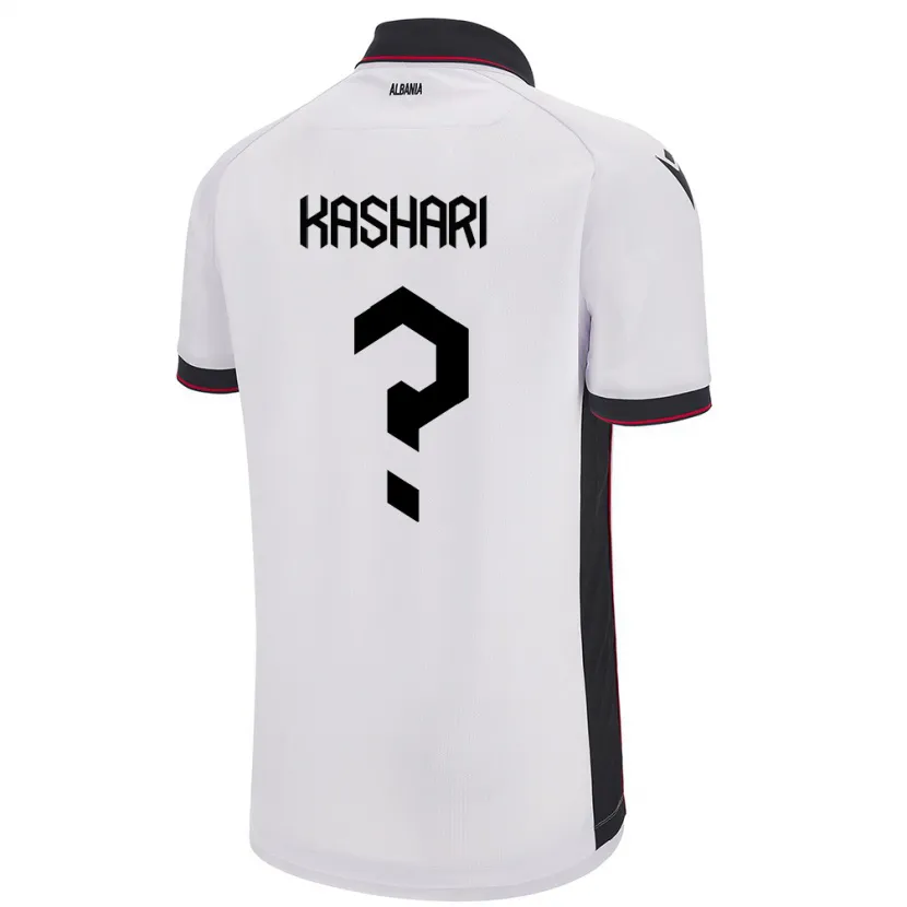 Danxen Kid Albania Klaus Kashari #0 White Away Jersey 24-26 T-Shirt