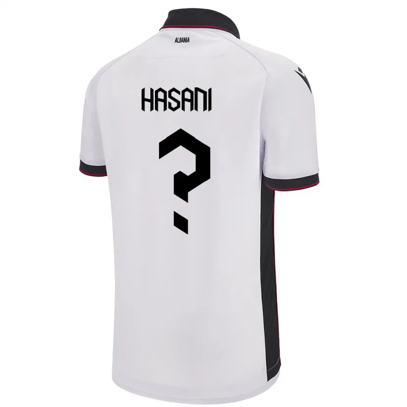 Danxen Kid Albania Ron Hasani #0 White Away Jersey 24-26 T-Shirt