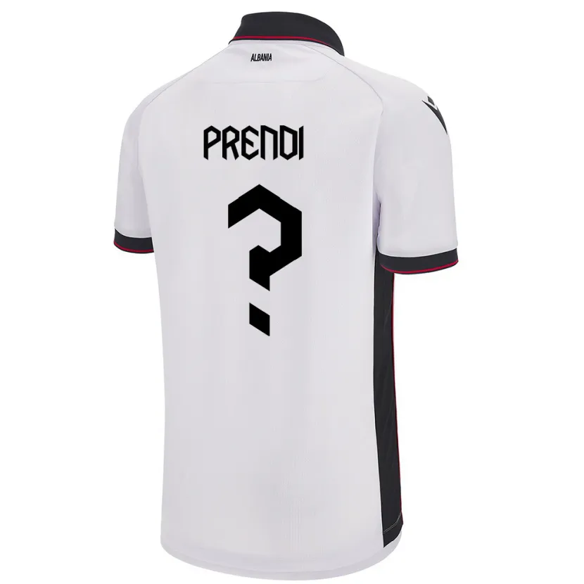 Danxen Kid Albania Denis Prendi #0 White Away Jersey 24-26 T-Shirt