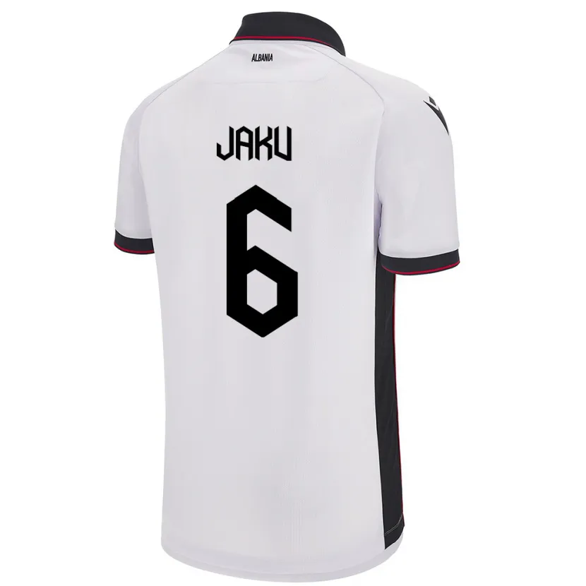 Danxen Kid Albania Jordi Jaku #6 White Away Jersey 24-26 T-Shirt