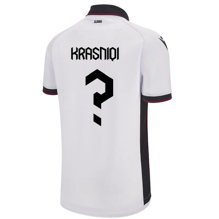 Danxen Kid Albania Erald Krasniqi #0 White Away Jersey 24-26 T-Shirt