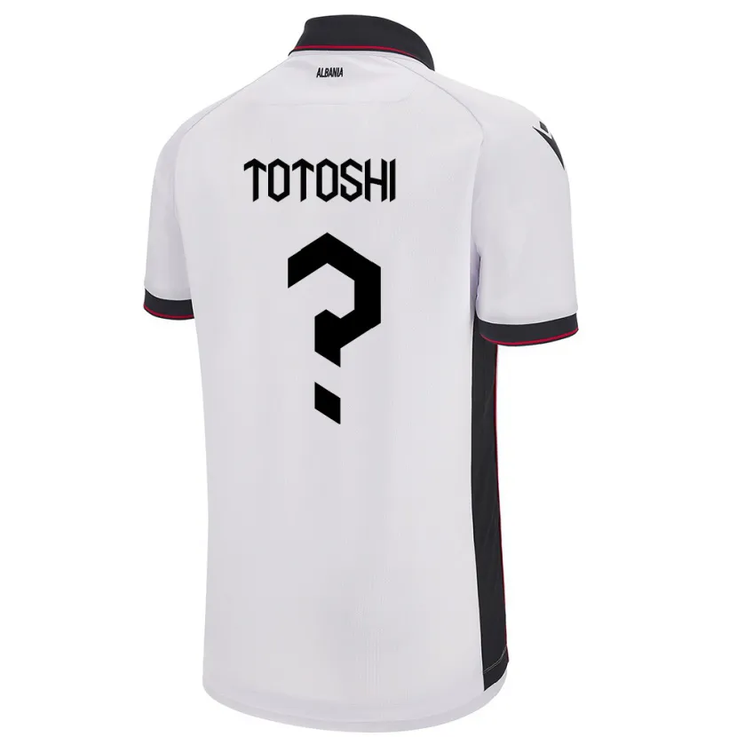 Danxen Kid Albania Klevi Totoshi #0 White Away Jersey 24-26 T-Shirt