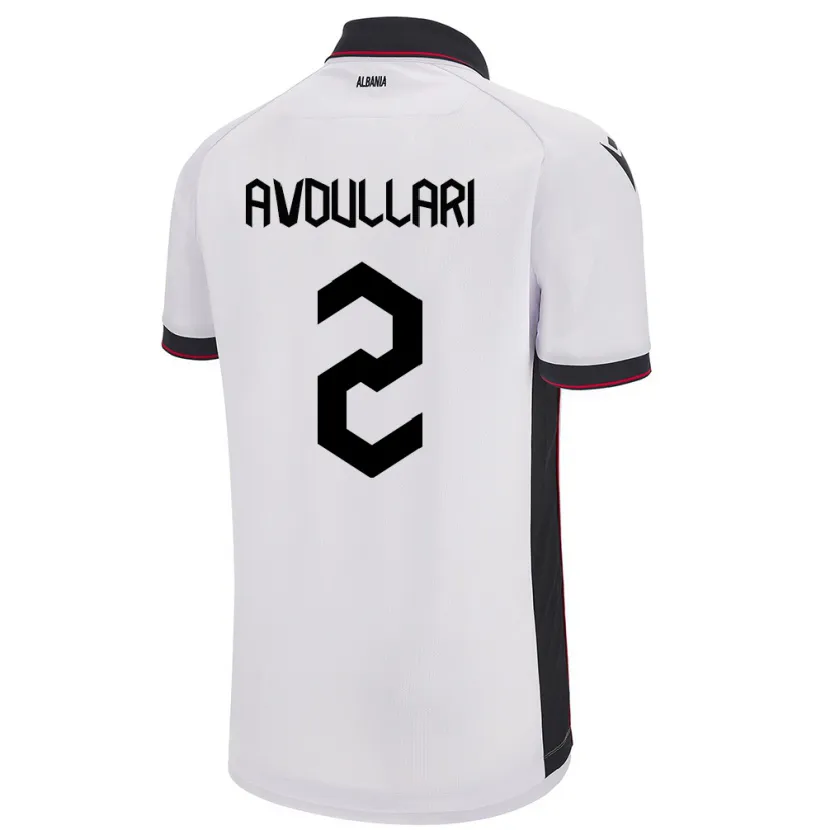 Danxen Kid Albania Davide Avdullari #2 White Away Jersey 24-26 T-Shirt