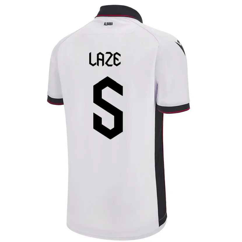 Danxen Kid Albania Jetmir Laze #5 White Away Jersey 24-26 T-Shirt