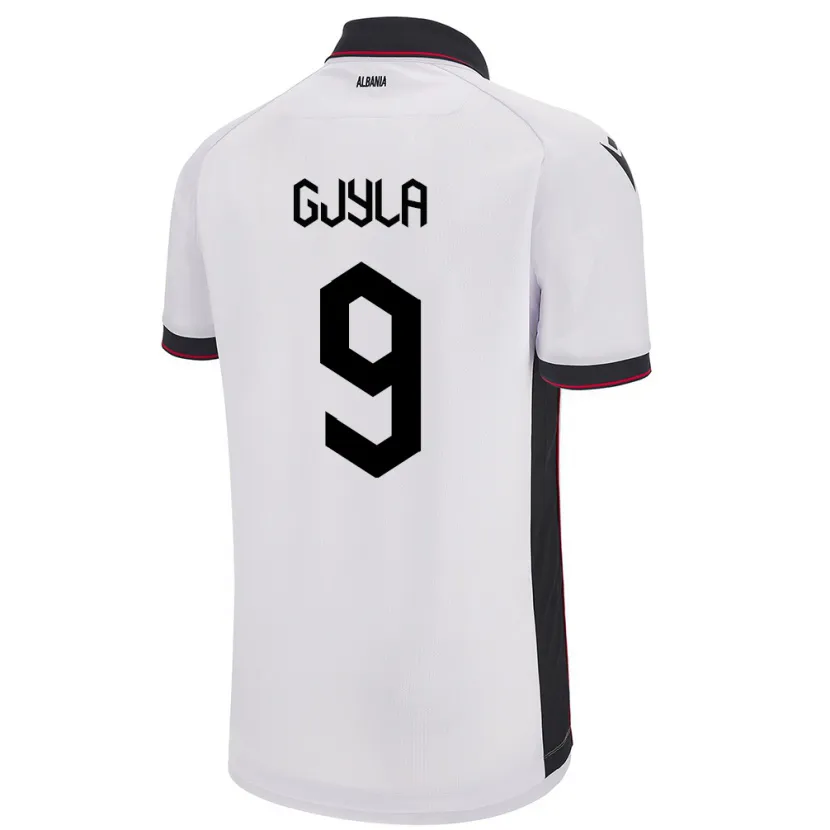 Danxen Kid Albania Brayan Gjyla #9 White Away Jersey 24-26 T-Shirt