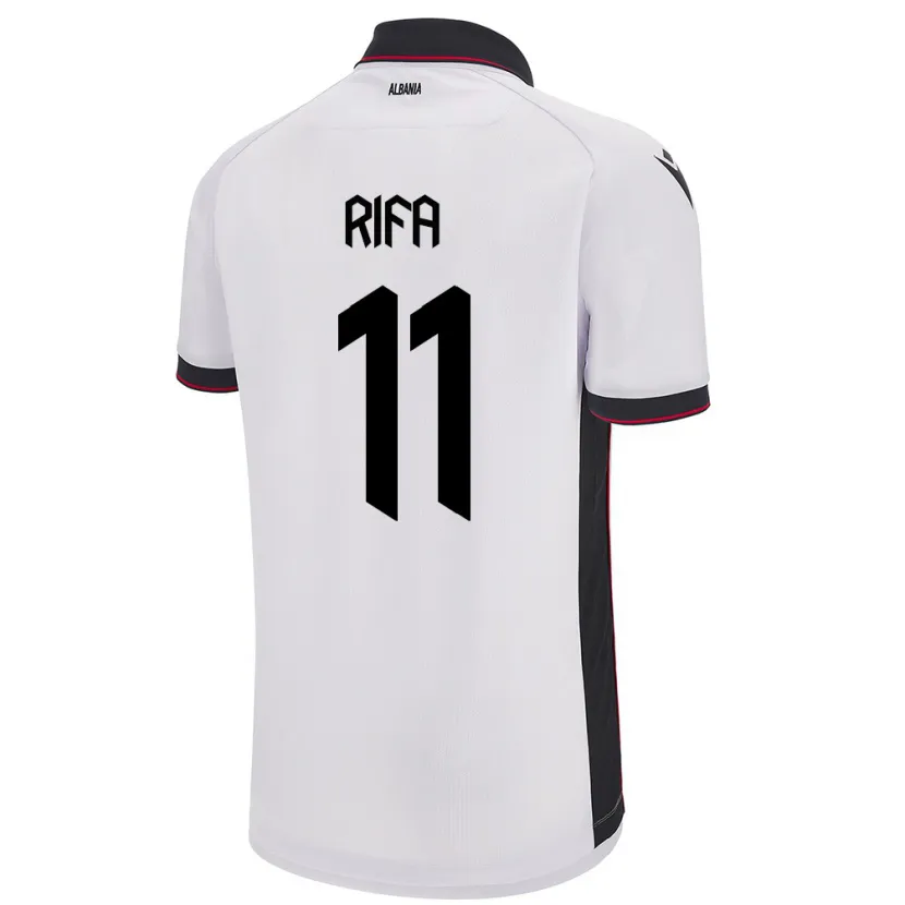 Danxen Kid Albania Oresti Rifa #11 White Away Jersey 24-26 T-Shirt