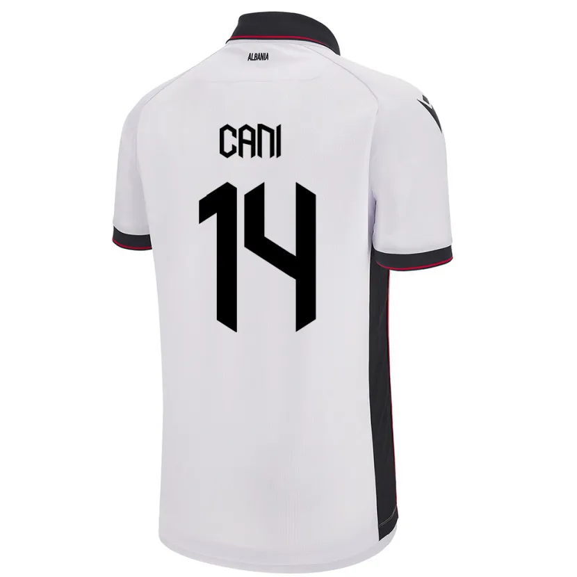 Danxen Kid Albania Gabrian Cani #14 White Away Jersey 24-26 T-Shirt