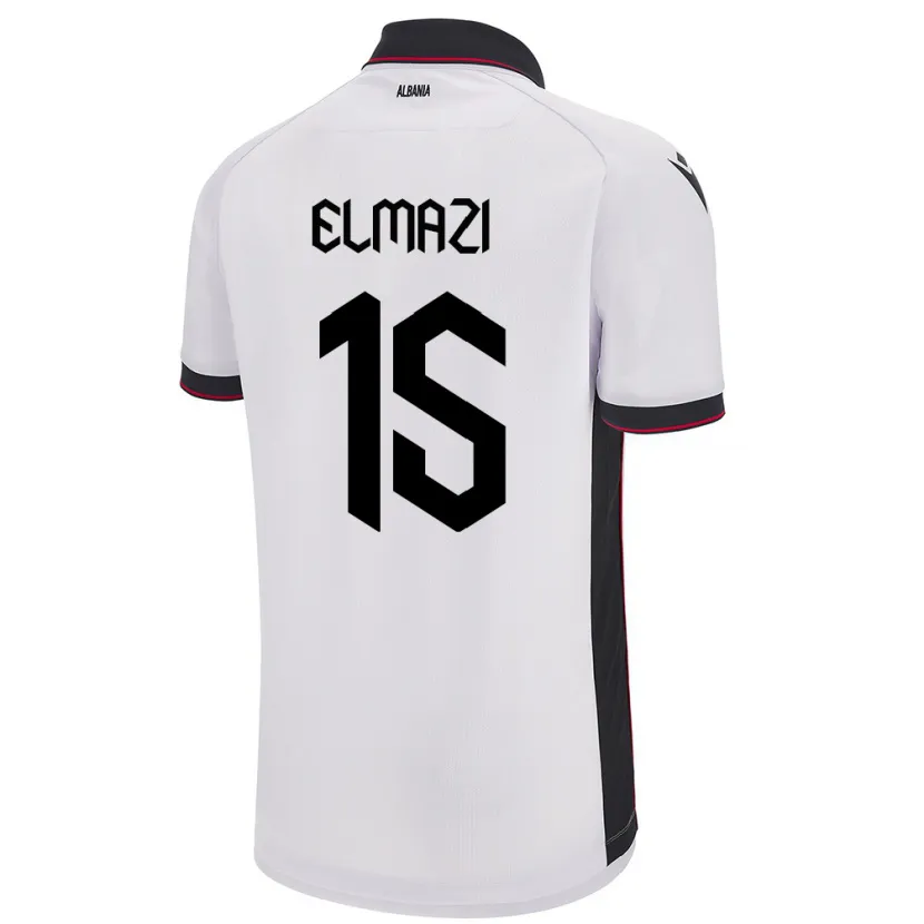 Danxen Kid Albania Enea Elmazi #15 White Away Jersey 24-26 T-Shirt