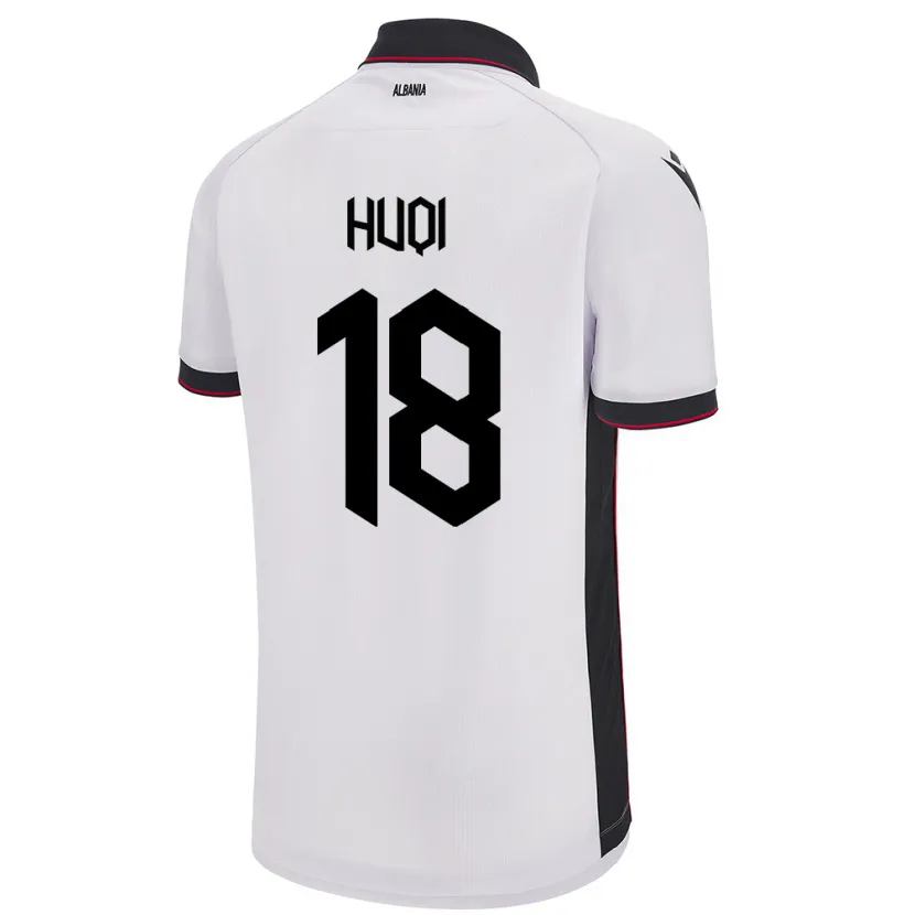 Danxen Kid Albania Mattia Huqi #18 White Away Jersey 24-26 T-Shirt