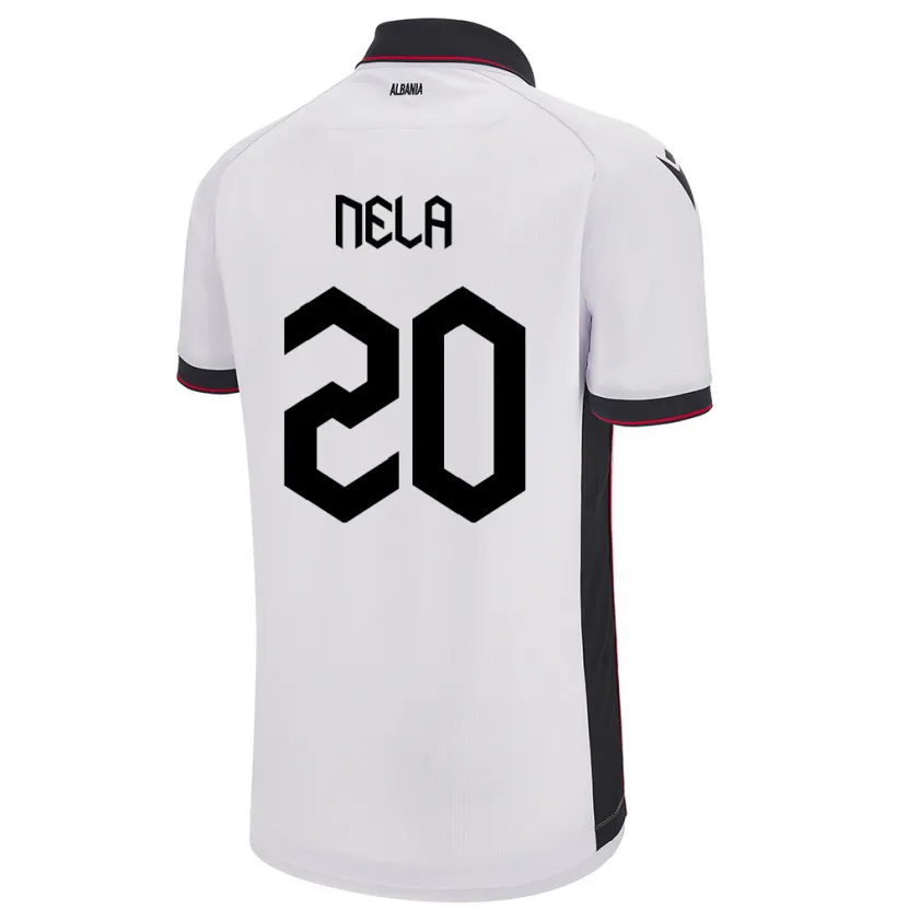 Danxen Kid Albania Rinaldo Nela #20 White Away Jersey 24-26 T-Shirt