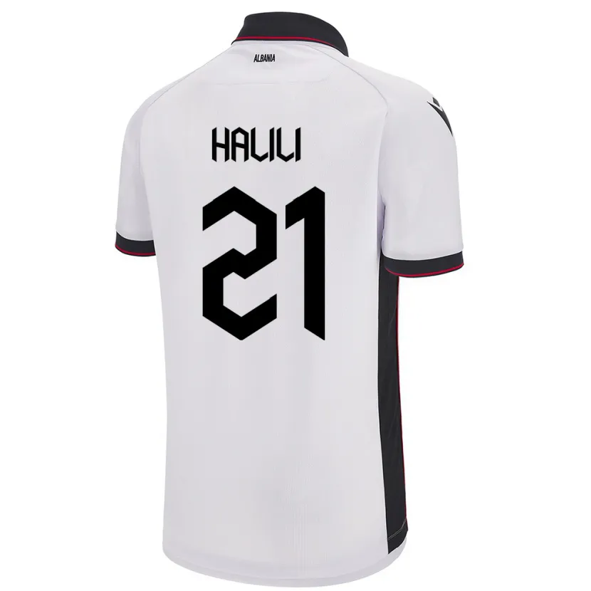 Danxen Kid Albania Renato Halili #21 White Away Jersey 24-26 T-Shirt