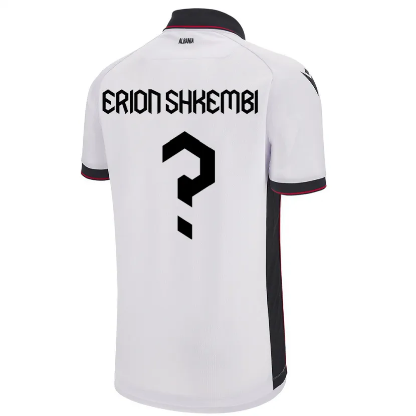 Danxen Kid Albania Erion Shkembi #0 White Away Jersey 24-26 T-Shirt