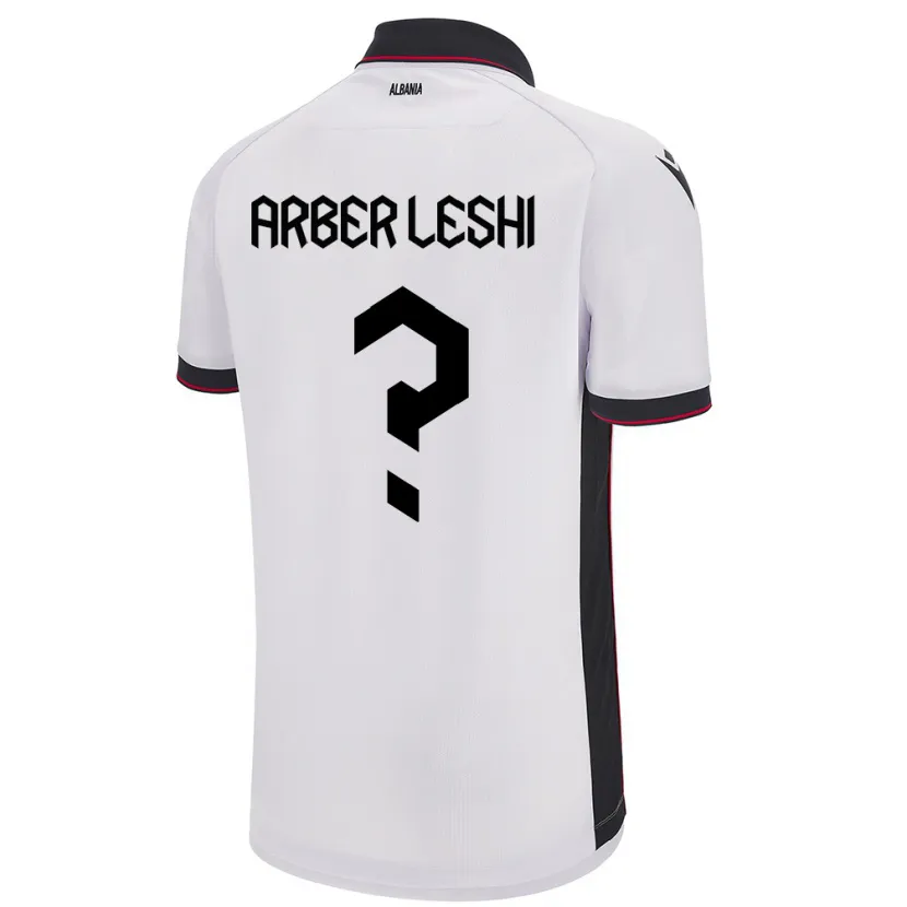 Danxen Kid Albania Arber Leshi #0 White Away Jersey 24-26 T-Shirt