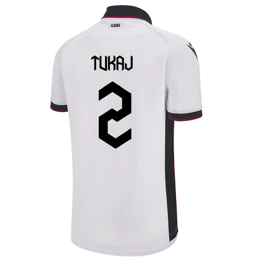 Danxen Kid Albania Armera Tukaj #2 White Away Jersey 24-26 T-Shirt