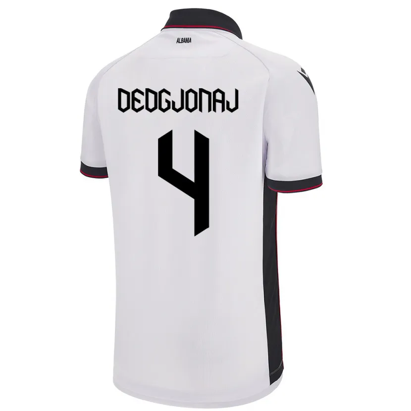 Danxen Kid Albania Leonora Dedgjonaj #4 White Away Jersey 24-26 T-Shirt