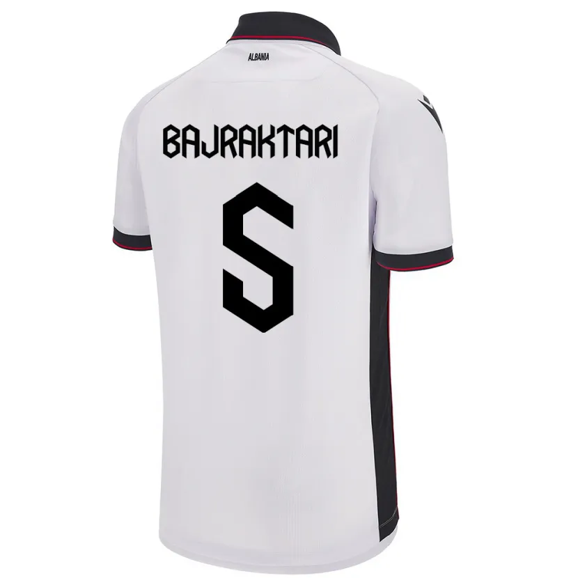 Danxen Kid Albania Arbiona Bajraktari #5 White Away Jersey 24-26 T-Shirt