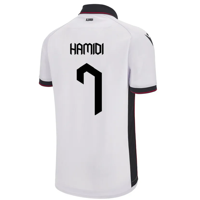 Danxen Kid Albania Mimoza Hamidi #7 White Away Jersey 24-26 T-Shirt