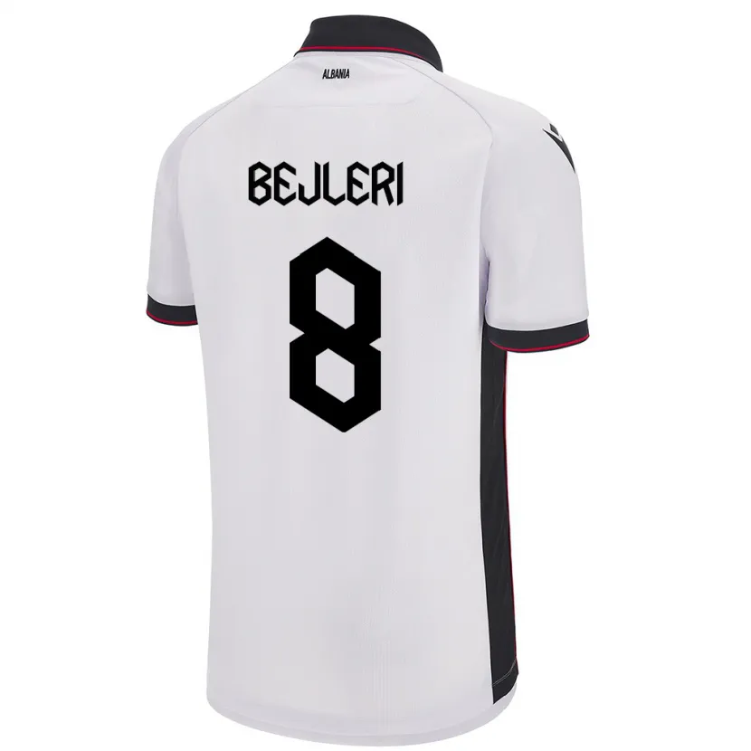 Danxen Kid Albania Markela Bejleri #8 White Away Jersey 24-26 T-Shirt