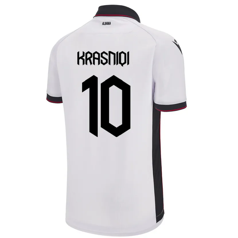 Danxen Kid Albania Qëndresa Krasniqi #10 White Away Jersey 24-26 T-Shirt