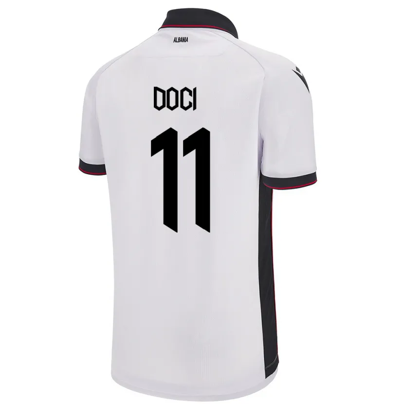 Danxen Kid Albania Megi Doçi #11 White Away Jersey 24-26 T-Shirt