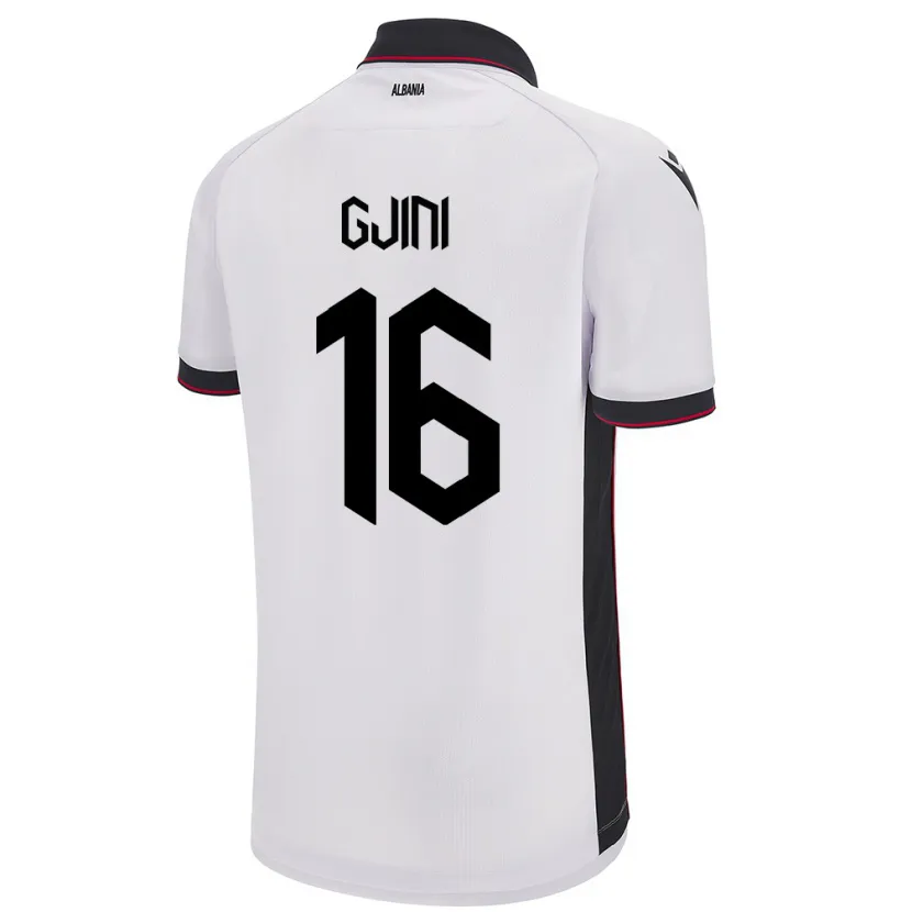 Danxen Kid Albania Luçije Gjini #16 White Away Jersey 24-26 T-Shirt