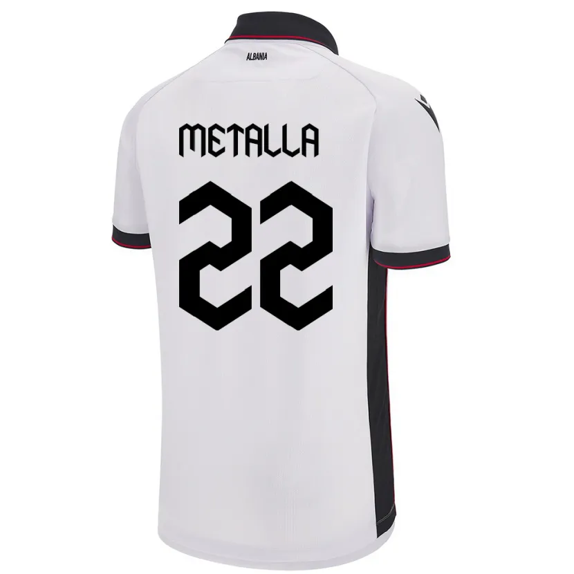 Danxen Kid Albania Mikaela Metalla #22 White Away Jersey 24-26 T-Shirt