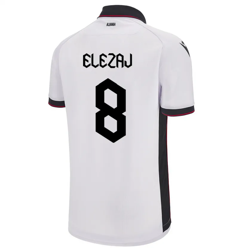 Danxen Kid Albania Endrina Elezaj #8 White Away Jersey 24-26 T-Shirt