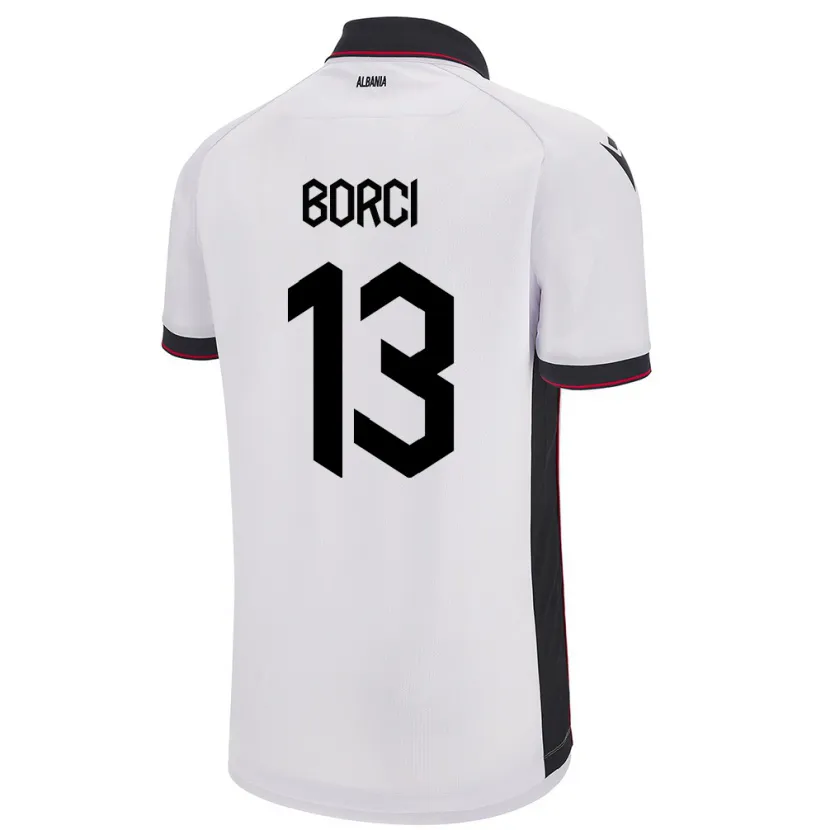 Danxen Kid Albania Klaudia Borci #13 White Away Jersey 24-26 T-Shirt