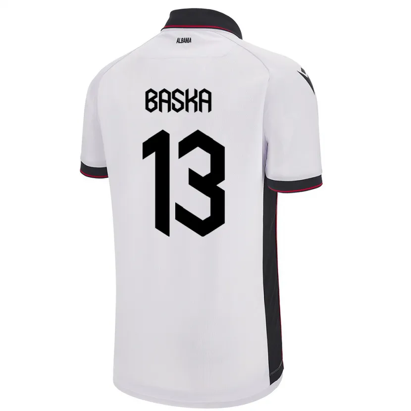 Danxen Kid Albania Maria Baska #13 White Away Jersey 24-26 T-Shirt