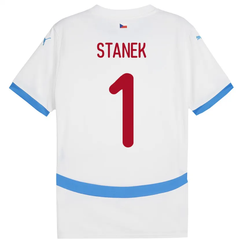 Danxen Kid Czech Republic Jindrich Stanek #1 White Away Jersey 24-26 T-Shirt