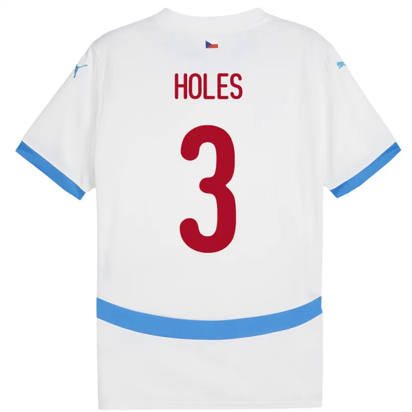 Danxen Kid Czech Republic Tomas Holes #3 White Away Jersey 24-26 T-Shirt