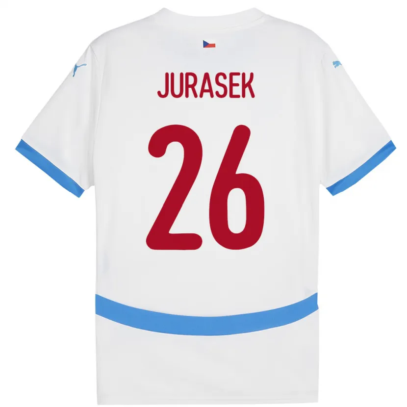 Danxen Kid Czech Republic Matej Jurasek #26 White Away Jersey 24-26 T-Shirt