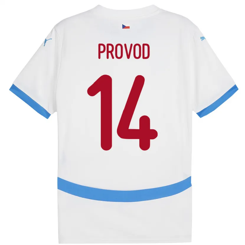 Danxen Kid Czech Republic Lukas Provod #14 White Away Jersey 24-26 T-Shirt