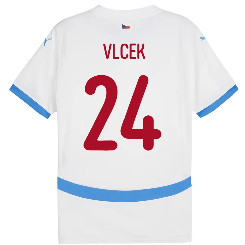 Danxen Kid Czech Republic Tomas Vlcek #24 White Away Jersey 24-26 T-Shirt