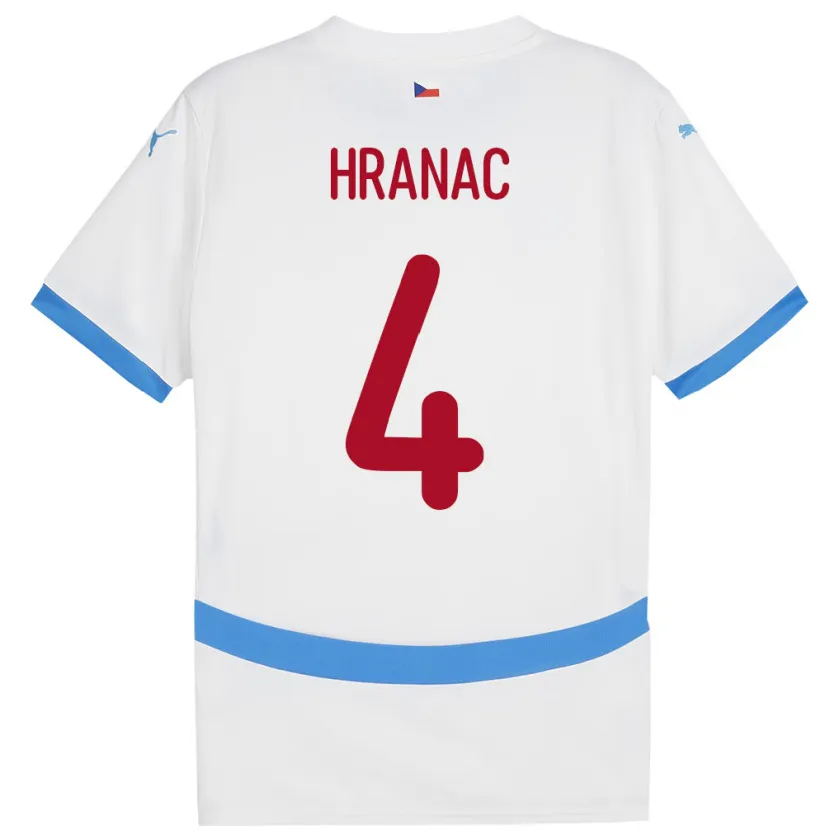 Danxen Kid Czech Republic Robin Hranac #4 White Away Jersey 24-26 T-Shirt