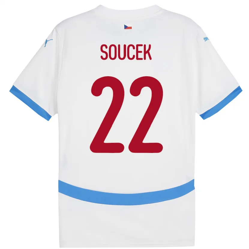 Danxen Kid Czech Republic Tomas Soucek #22 White Away Jersey 24-26 T-Shirt