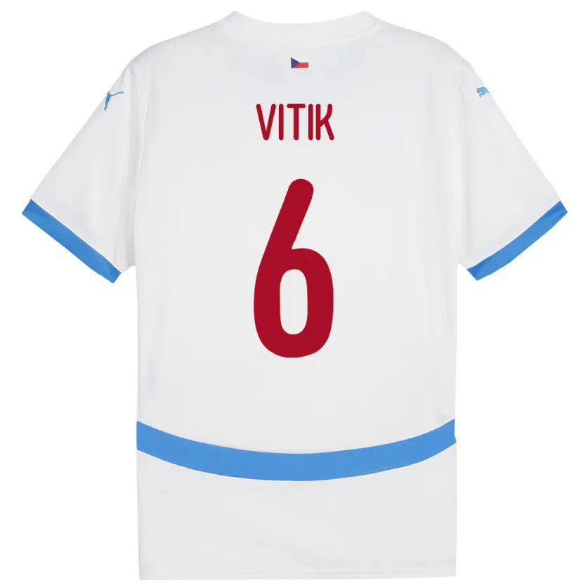 Danxen Kid Czech Republic Martin Vitík #6 White Away Jersey 24-26 T-Shirt