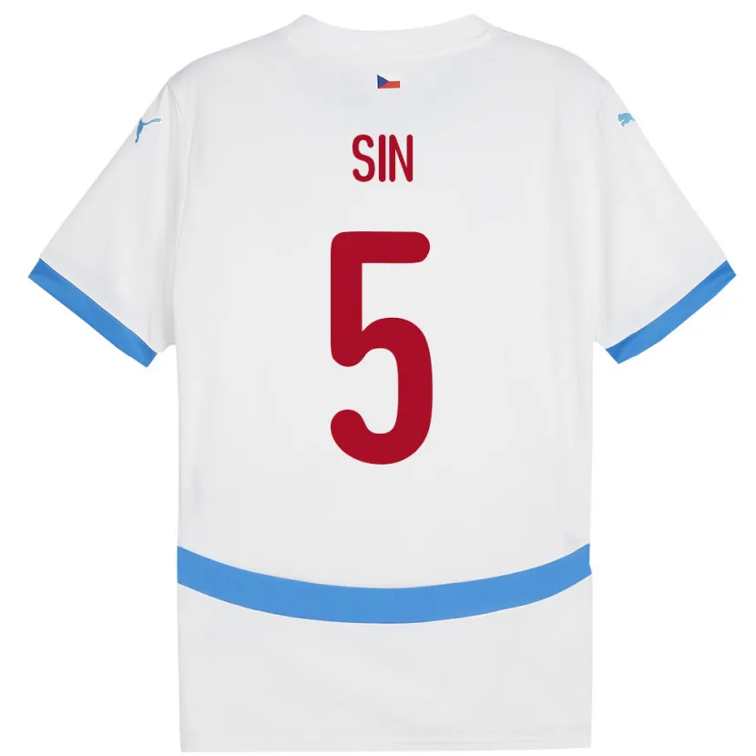 Danxen Kid Czech Republic Matej Sin #5 White Away Jersey 24-26 T-Shirt