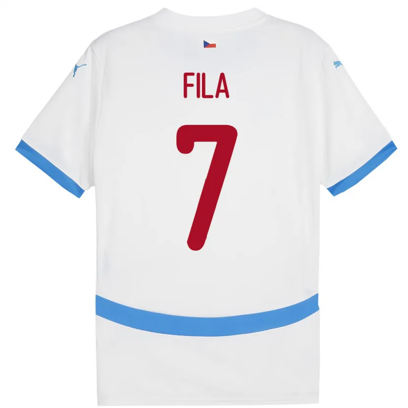 Danxen Kid Czech Republic Daniel Fila #7 White Away Jersey 24-26 T-Shirt