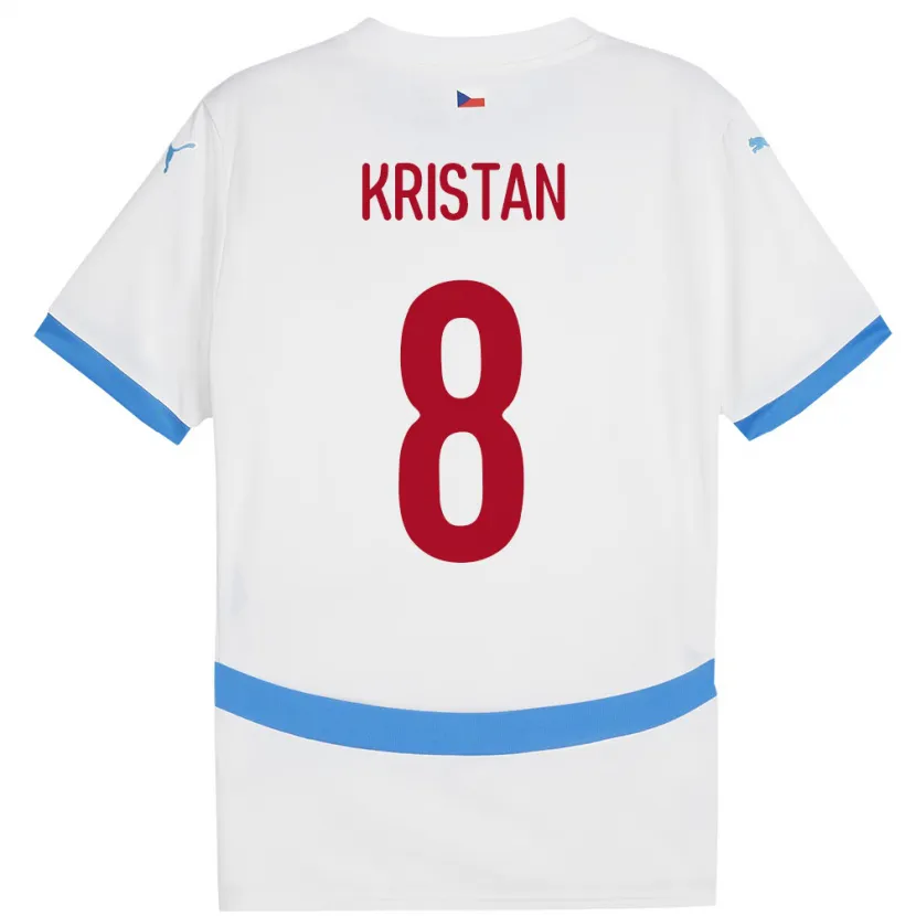 Danxen Kid Czech Republic Jakub Kristan #8 White Away Jersey 24-26 T-Shirt