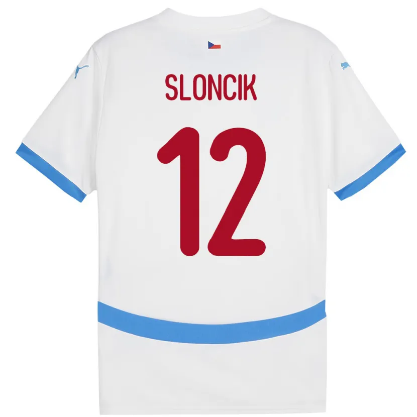 Danxen Kid Czech Republic Tom Sloncik #12 White Away Jersey 24-26 T-Shirt