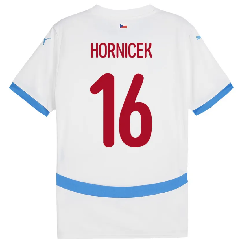 Danxen Kid Czech Republic Lukas Hornicek #16 White Away Jersey 24-26 T-Shirt