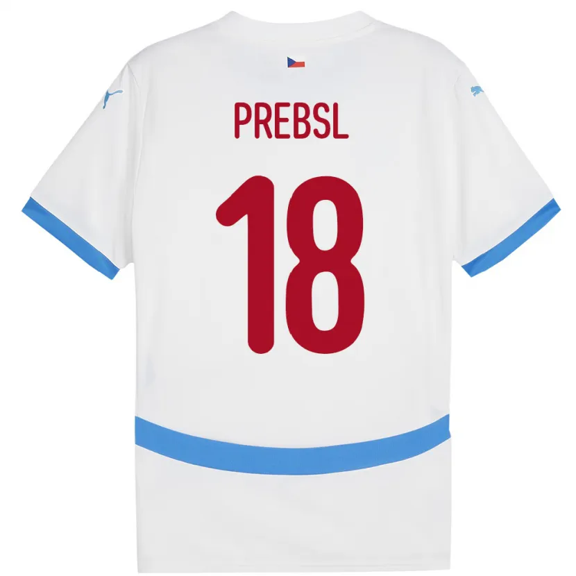 Danxen Kid Czech Republic Filip Prebsl #18 White Away Jersey 24-26 T-Shirt