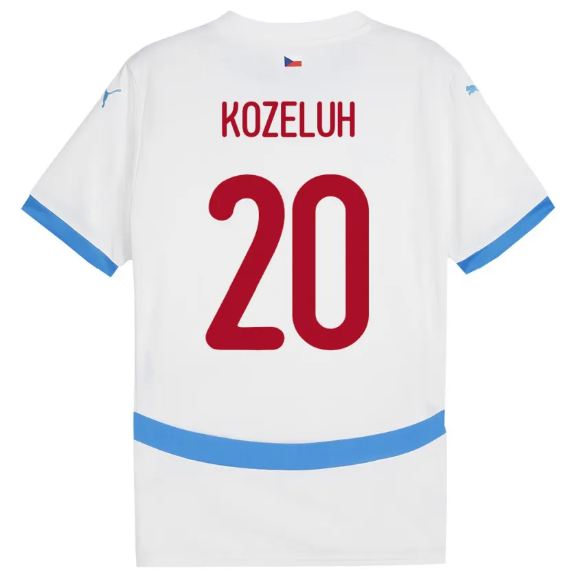 Danxen Kid Czech Republic Josef Kozeluh #20 White Away Jersey 24-26 T-Shirt