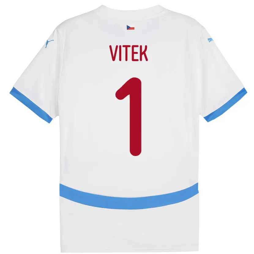 Danxen Kid Czech Republic Radek Vitek #1 White Away Jersey 24-26 T-Shirt