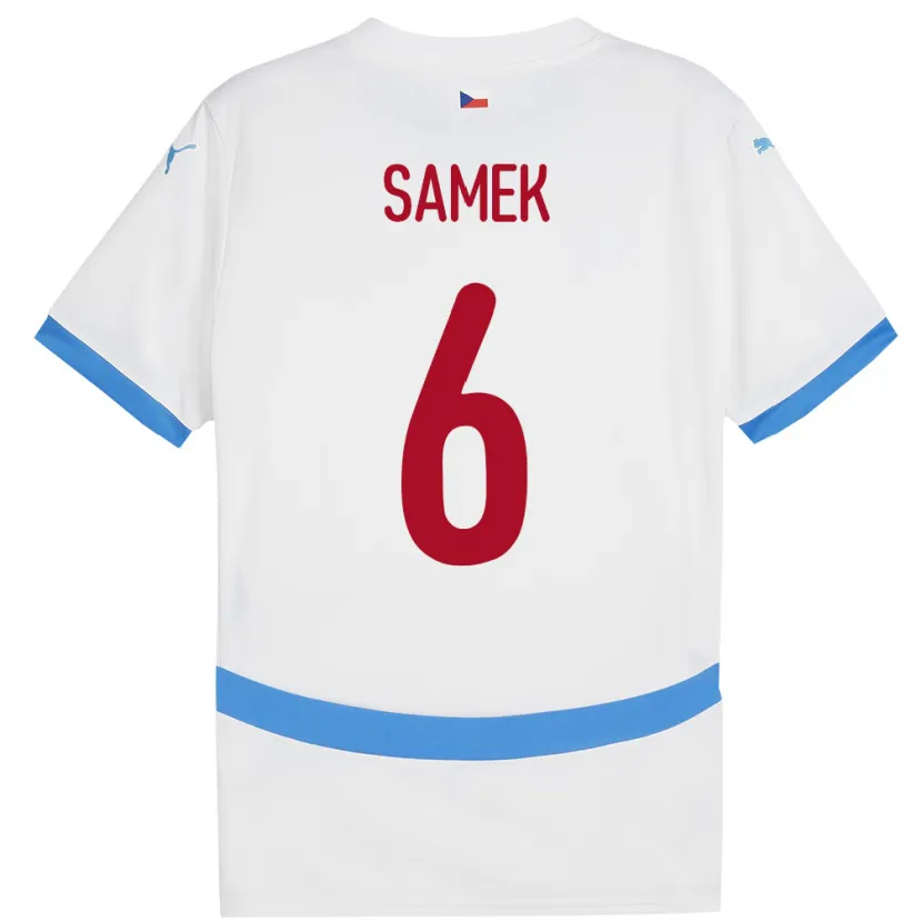 Danxen Kid Czech Republic Daniel Samek #6 White Away Jersey 24-26 T-Shirt