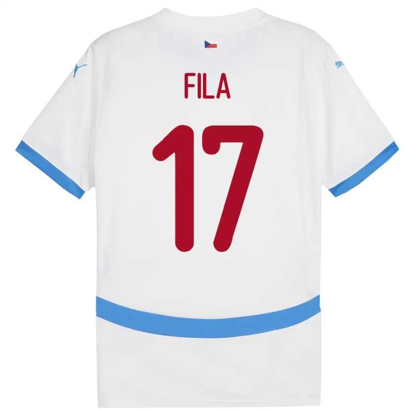 Danxen Kid Czech Republic Lukas Fila #17 White Away Jersey 24-26 T-Shirt